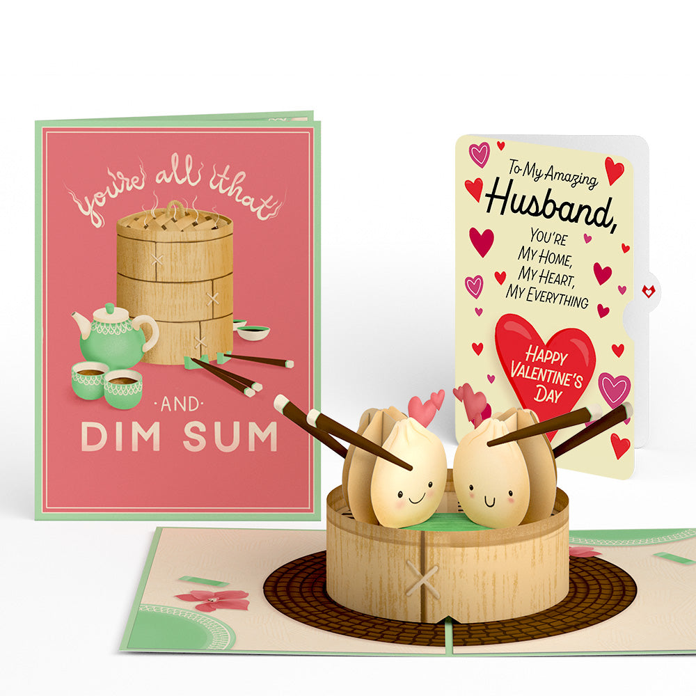 You're All That and Dim Sum Valentine Pop-Up Card and Sentiment Set for Husband
