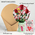 You Make My Heart Purr Cat Valentine Bouquet and Sentiment Set for Granddaughter