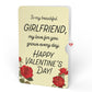 Valentine's Day Flower Bouquet and Sentiment Set for Girlfriend