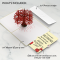 Red Sakura Tree Valentine Pop-Up Card and Sentiment Set for