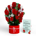 Red Rose Valentine Grand Bouquet and Sentiment Set for Daughter