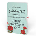 Romantic Red Roses Valentine Bouquet and Sentiment Set for Daughter