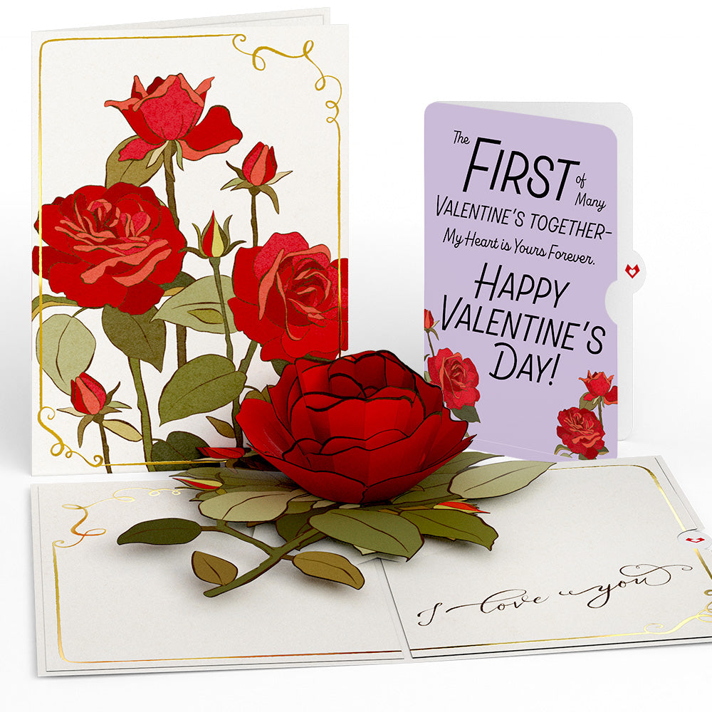 I Love You Roses My Heart Is Yours Forever Valentine Pop-Up Card and Sentiment Set