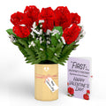 Valentine's Day Flower My Heart Is Yours Forever Bouquet and Sentiment Set