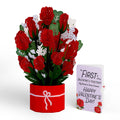 Red Rose My Heart Is Yours Forever Valentine Grand Bouquet and Sentiment Set