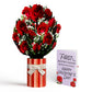 Romantic Red Roses My Heart Is Yours Forever Valentine Bouquet and Sentiment Set