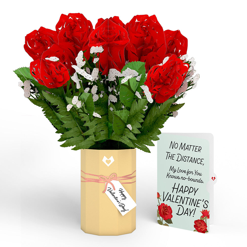 Valentine's Day Flower My Love For You Knows No-bounds Bouquet and Sentiment Set