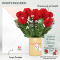 Valentine's Day Flower My Love For You Knows No-bounds Bouquet and Sentiment Set