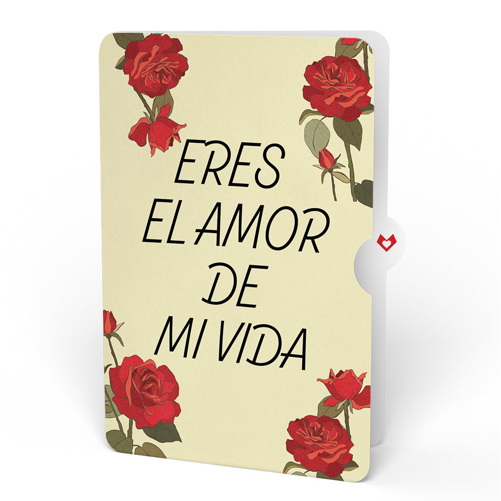 Valentine's Day Flower Eres El Amor De Mi Vida Bouquet and Sentiment Set