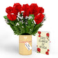 Valentine's Day Flower Eres El Amor De Mi Vida Bouquet and Sentiment Set