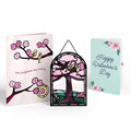 You Brighten My World Birds Valentine Suncatcher Card and Sentiment Set
