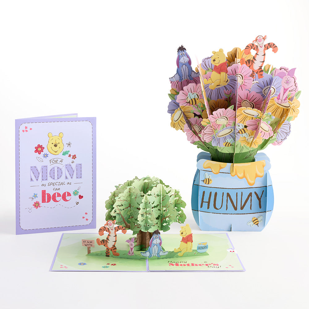 Disney's Winnie the Pooh Special As Can Bee Mom Pop-Up Card & Bouquet Bundle