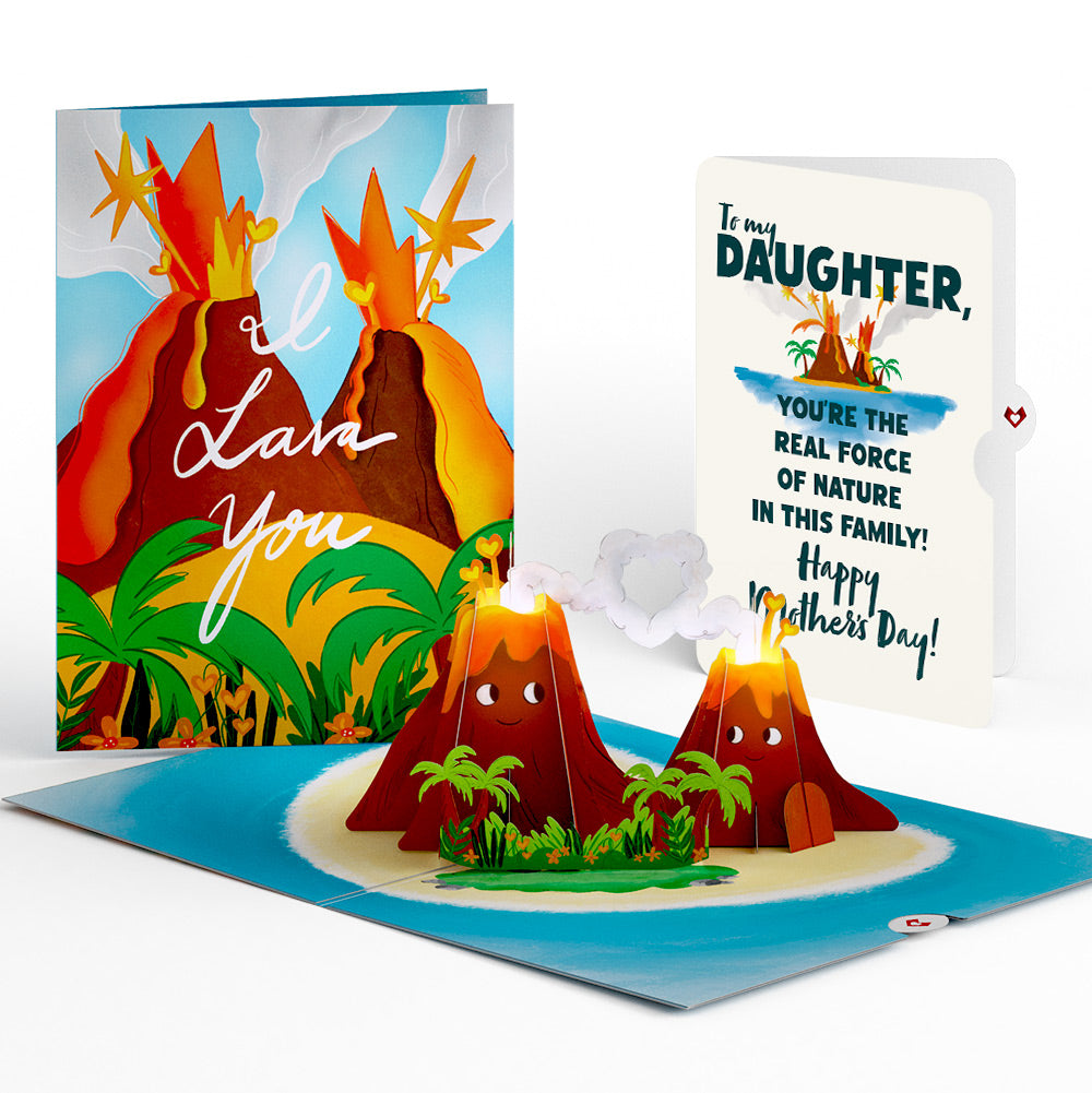 I Lava You Mother's Day Light-Up Pop-Up Card and Sentiment Set for Daughter
