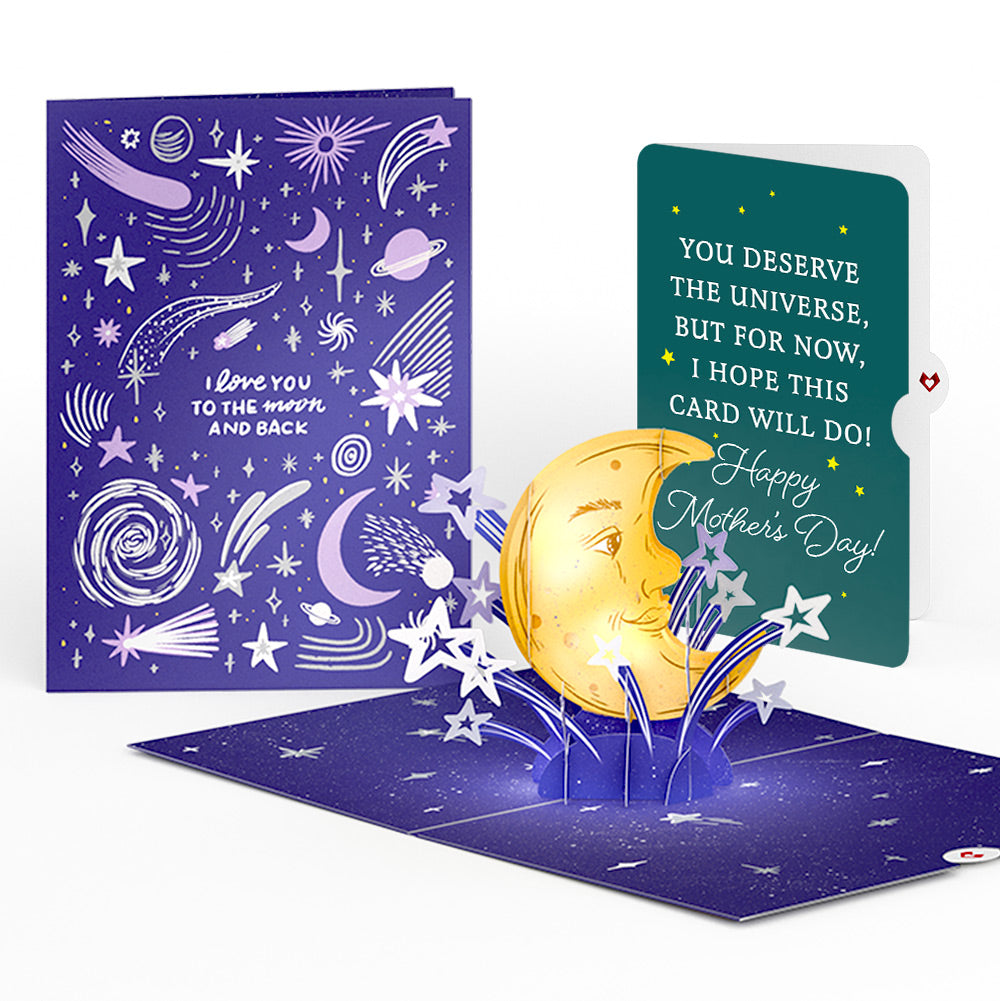 Love You to the Moon and Back Mother's Day Light-Up Pop-Up Card and Sentiment Set