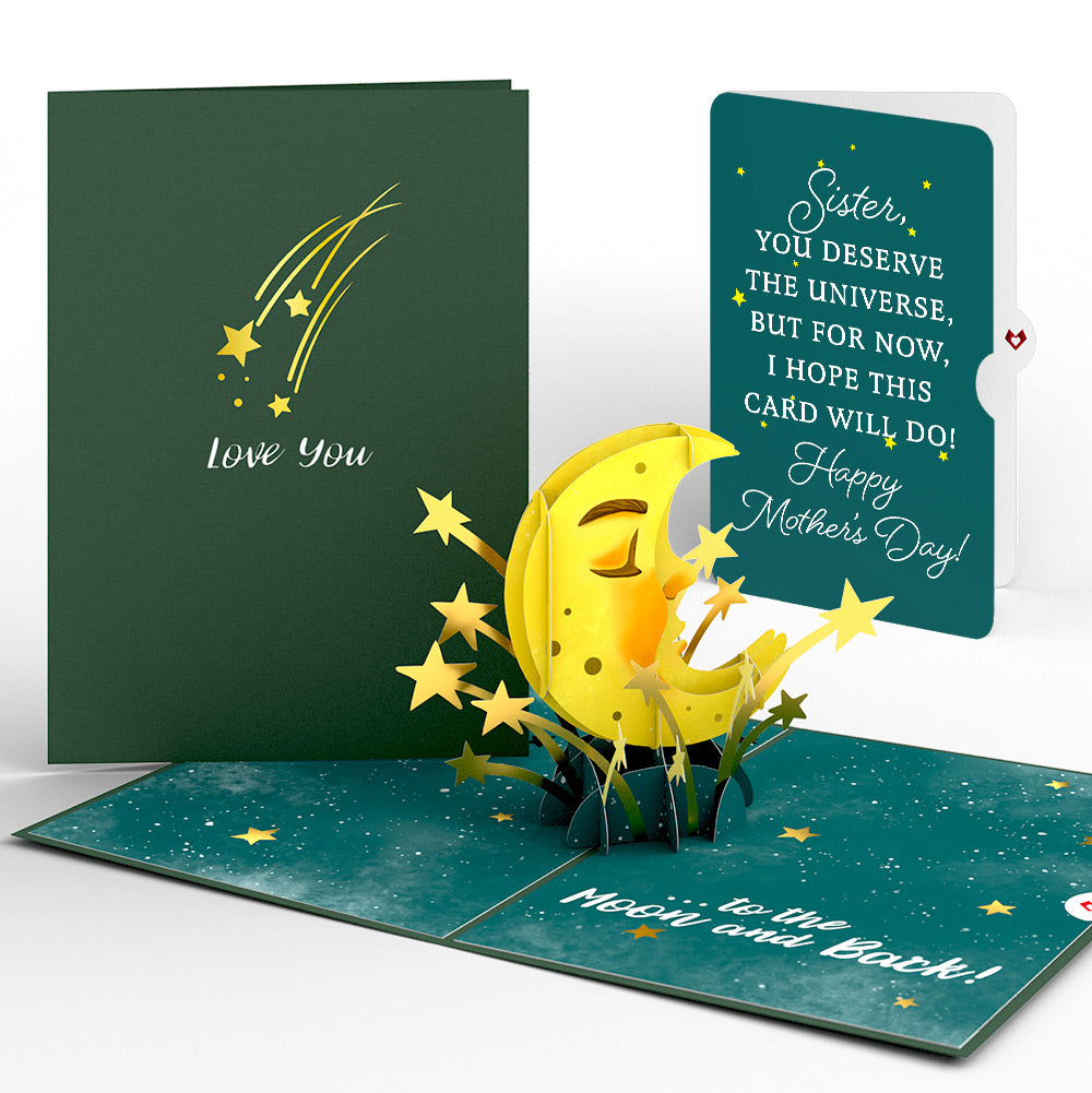 Love You to the Moon and Back Mother's Day Pop-Up Card and Sentiment Set for Sister