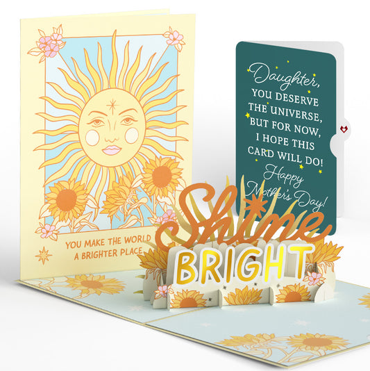 Shine Bright Mother's Day Pop-Up Card and Sentiment Set for Daughter