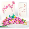 Watercolor Orchid Mother's Day Pop-Up Card and Sentiment Set for Grandma