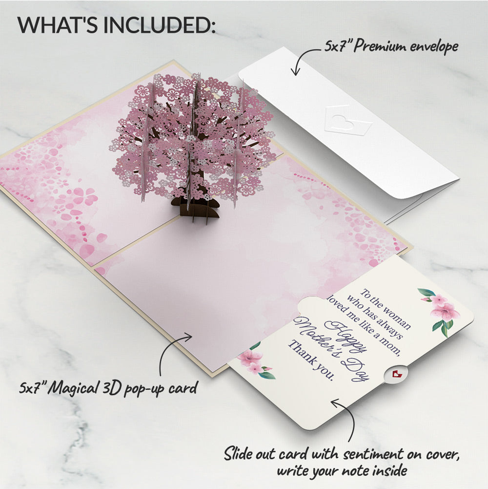Cherry Blossom Mother's Day Pop-Up Card and Loved Me Like A Mom Sentiment Set