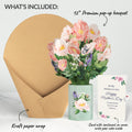 Peony Mother's Day Bouquet and Sentiment Set for Mother-in-law