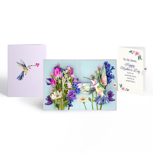 Love in Bloom Hummingbird Mother's Day Pop-Up Card and Sentiment Set for Sister