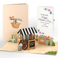 Thinking of You Flower Cart Mother's Day Pop-Up Card and Sentiment Set for Wife