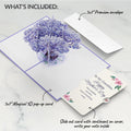 Watercolor Jacaranda Tree Mother's Day Pop-Up Card and Sentiment Set for Grandma