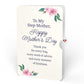 You Brighten My World Birds Mother's Day Suncatcher Card and Sentiment Set for Step-Mother