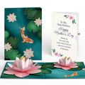 Koi Fish and Lotus Pond Mother's Day Pop-Up Card and Sentiment Set for Step-Mother