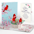 Cherry Blossom Basket with Cardinals Mother's Day Pop-Up Card and Sentiment Set for Step-Mother