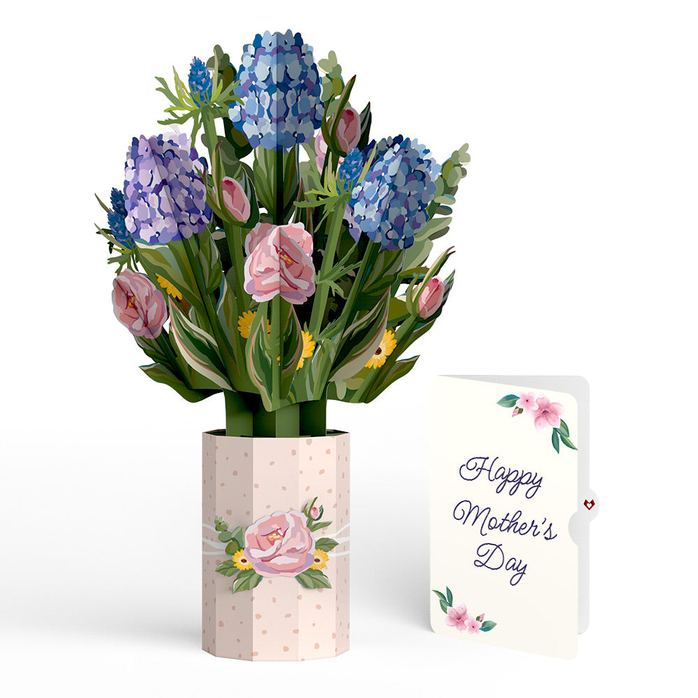 Hydrangea Mother's Day Bouquet and Sentiment Set