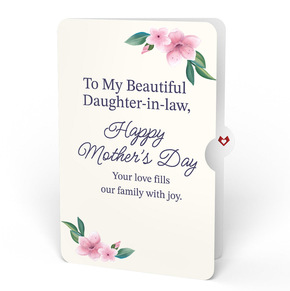 Watercolor Jacaranda Tree Mother's Day Pop-Up Card and Sentiment Set for Daughter-in-law