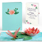 Water Lily Dragonfly Mother's Day Pop-Up Card and Sentiment Set for Daughter-in-law