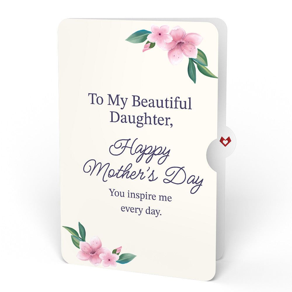 Cherry Blossom Mother's Day Bouquet and Sentiment Set for Daughter