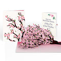 Cherry Blossom Branches in Bloom Mother's Day Pop-Up Card and Sentiment Set for Spanish Grandmother