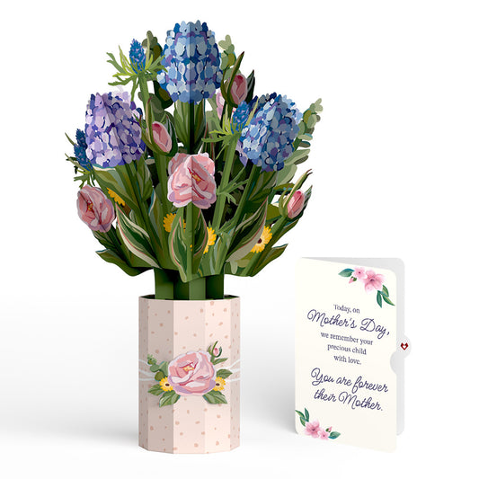 Hydrangea Mother's Day Bouquet and You Are Forever Their Mom Sentiment Set