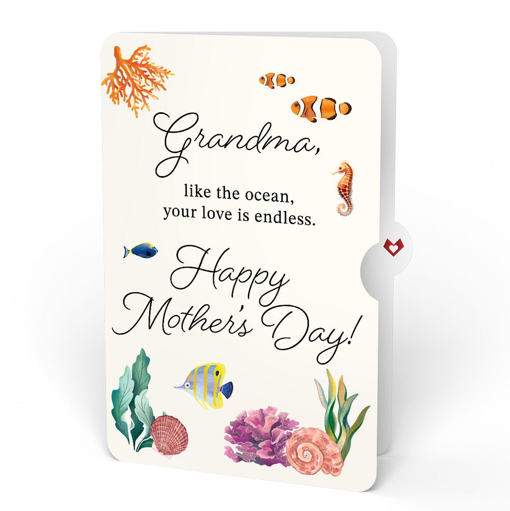 Seaside Sandcastle Mother's Day Pop-Up Card and Sentiment Set for Grandma