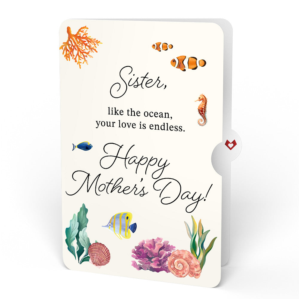 Seaside Sandcastle Mother's Day Pop-Up Card and Sentiment Set for Sister