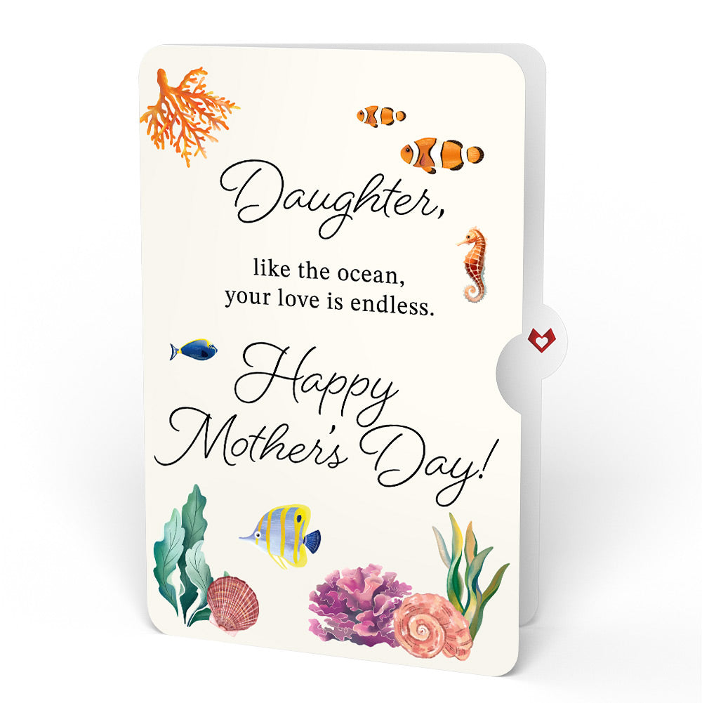 Seaside Sandcastle Mother's Day Pop-Up Card and Sentiment Set for Daughter