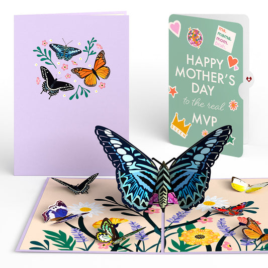 Garden Butterflies Mother's Day Pop-Up Card and The real MVP Sentiment Set