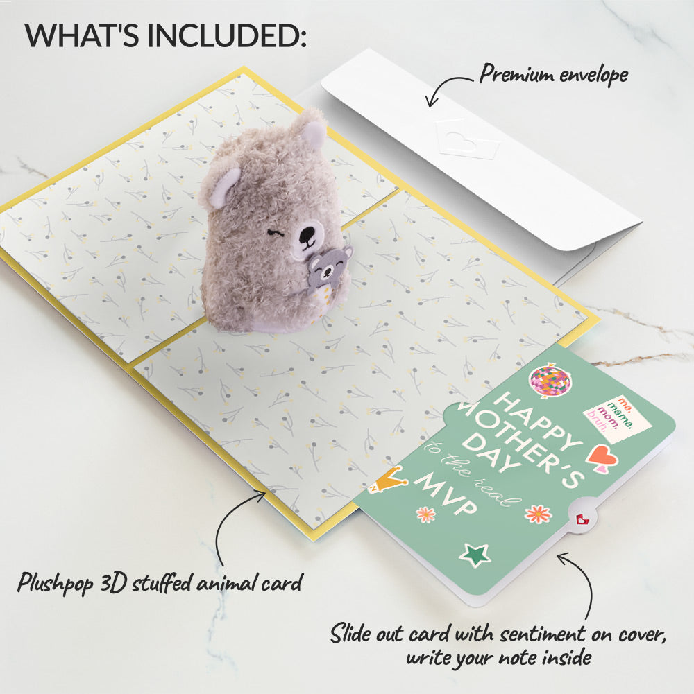 'Love You Most' Mama Bear Mother's Day Plushpop Card and The real MVP Sentiment Set
