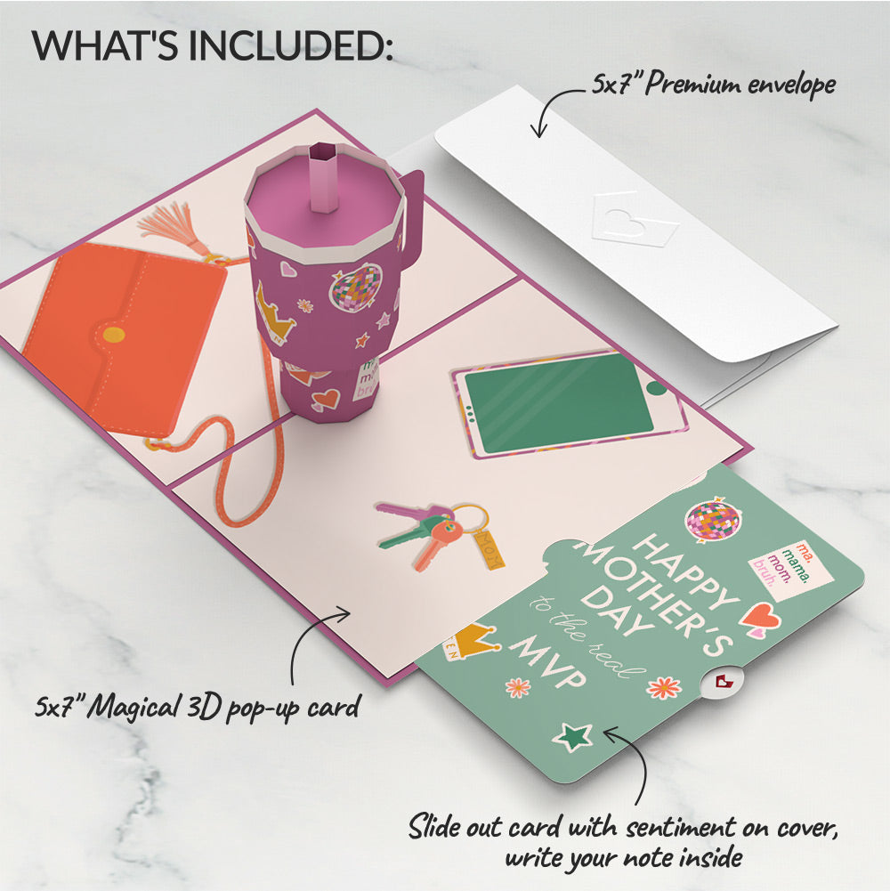Mom Era Tumbler Mother's Day Pop-Up Card and The real MVP Sentiment Set