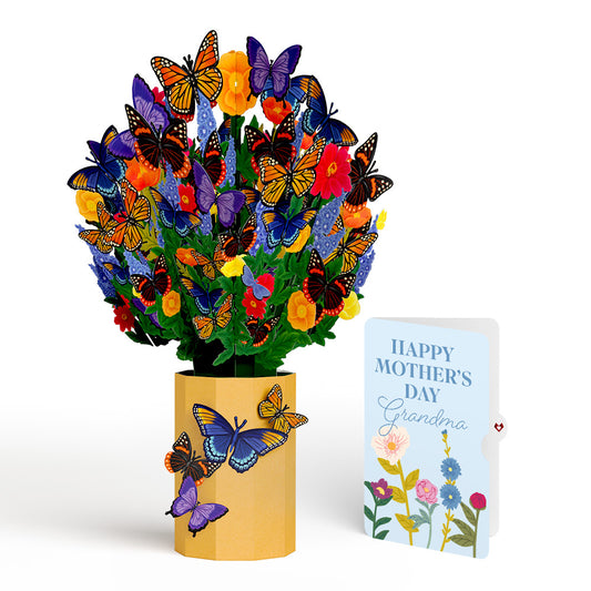 Brilliant Butterfly Mother's Day Bouquet and Sentiment Set for Grandma