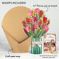 Cheerful Tulips Birthday Bouquet and Time to Party Sentiment Set