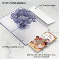 Watercolor Jacaranda Tree Birthday Pop-Up Card and Time to Party Sentiment Set
