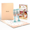 Champagne Toast Birthday Pop-Up Card and Time to Party Sentiment Set