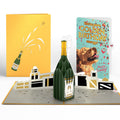 Champagne Celebration Birthday Pop-Up Card and Golden Energy Sentiment Set