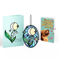 Shine Bright Twilight Bloom Birthday Suncatcher Card and Golden Energy Sentiment Set