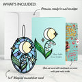 Shine Bright Twilight Bloom Birthday Suncatcher Card and Golden Energy Sentiment Set