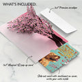 Cherry Blossom Branches in Bloom Birthday Pop-Up Card and Golden Energy Sentiment Set
