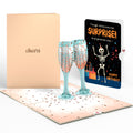 Champagne Toast Birthday Pop-Up Card and Surprise Skeleton Sentiment Set